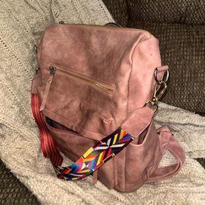 Large Backpack Purse - Pink